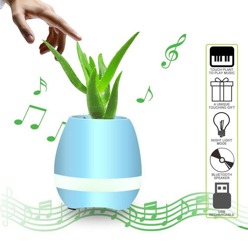 Música Plantador Bluetooth Altavoces Smart Touch Colorido
