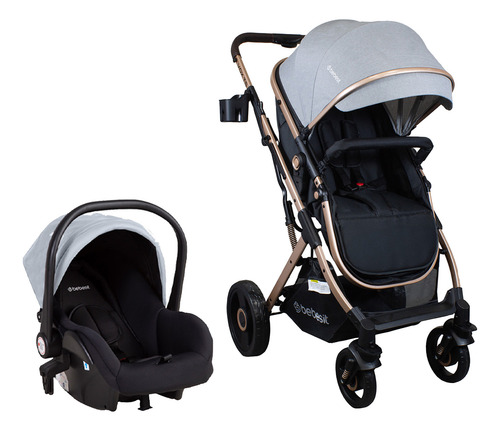Coche Cuna Travel System Vox Gold Gris Bebesit