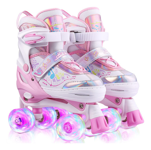 Patines Ajustables Con Ruedas Iluminadas Para Niños, Ideal P