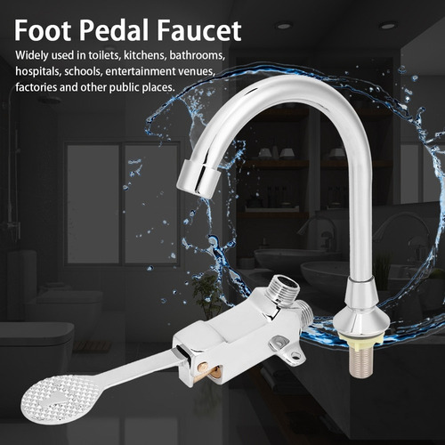 Juego De Grifos De Lavabo De Baño Pedal De Laboratorio