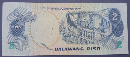 Filipinas: Bela Cédula 2 Piso 1981 Sfe Visita João Paulo I I (Usado)