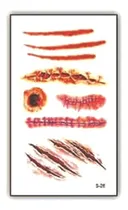 Comprar Tatuaje Temporal Halloween Cosplay Disfraz - Herida - 5b