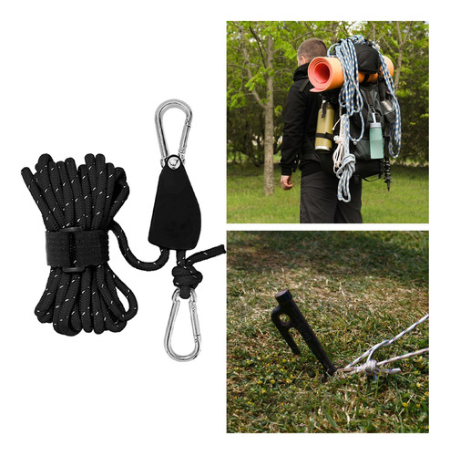 Cuerda De Trinquete Para Colgar, Cordón, L Y Negro