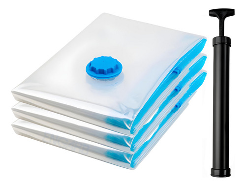 Kit Saco A Vácuo 80x100cm Organizar Roupas + Bomba De Sucção