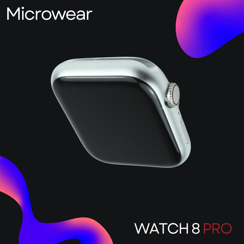 Relogio Smartwatch Microwear Watch 8 Pro Bluetooth Integrado Prateado Branco Prateado