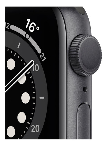 Imagem 2 de 8 de Apple Watch Series 6 (GPS) - Caixa de alumínio cinza-espacial de 40 mm - Pulseira esportiva preto