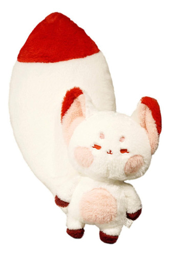 Nuevo Zorros De Peluche, Muñecos De Cola Grande Blancos Y