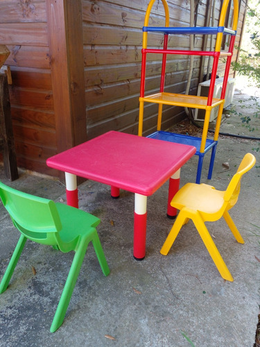 Mesa Infantil Altura Regulable +2 Sillas (de Marco Original)