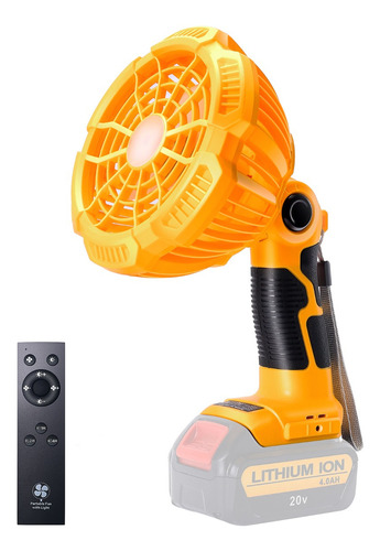 Para Multifuncional Con Remoto Dewalt Luz Batería Ventilador