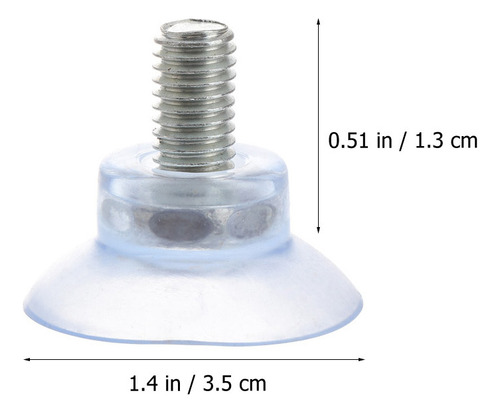 Ventosa De Mesa Con Tornillo De Vidrio Anticolisión, 8 Unida