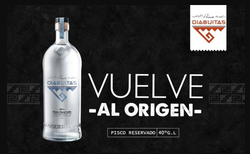 Pisco Diaguitas Reservado Transparente 40° 750cc
