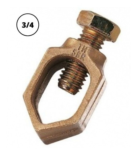 Kit 10 Conector Grampo Para Aterramento Haste Th 3/4 Intelli