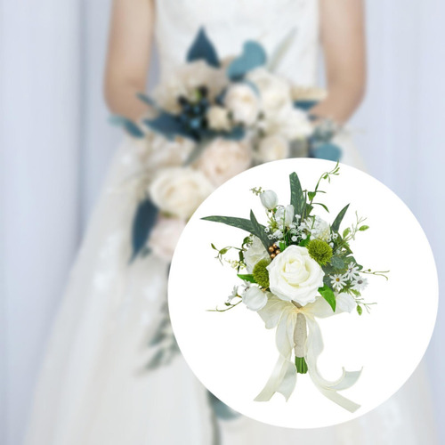 Bouquet De Boda Para La Novia Flores Falsas Decorativas Con