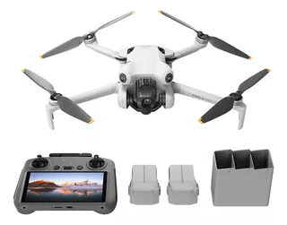 Mini drone DJI Mini 4 Pro RC 2 Fly More Combo con cámara 4K gris 5.8GHz 3 baterías