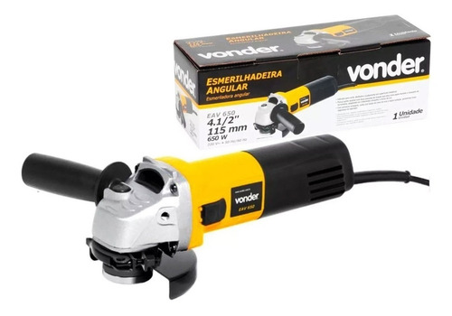 Esmerilhadeira angular Vonder EAV 650 de 50 Hz/60 Hz amarelo 650 W 127 V + acessório