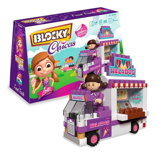 Blocky Chicas Food Truck 65ladrillos Bloques Nena Zoe Helado