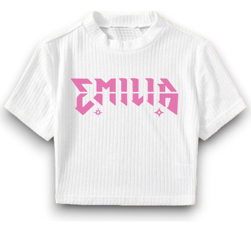 Remera Emilia Corta Top Emilia Mernes No Se Ve Polera Mp3