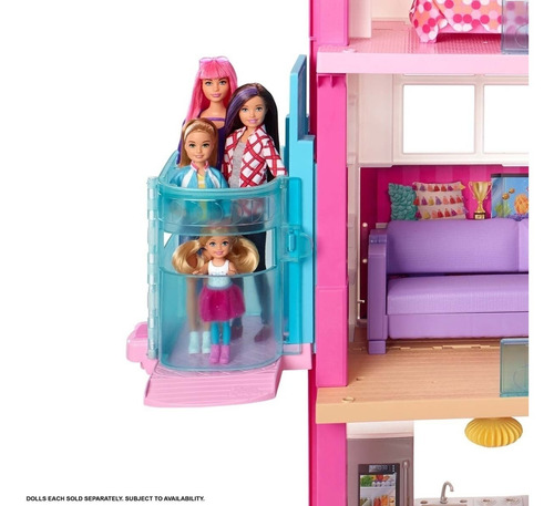 Mega Casa De Los Sueños Barbie Dream House + 70 Accesorios