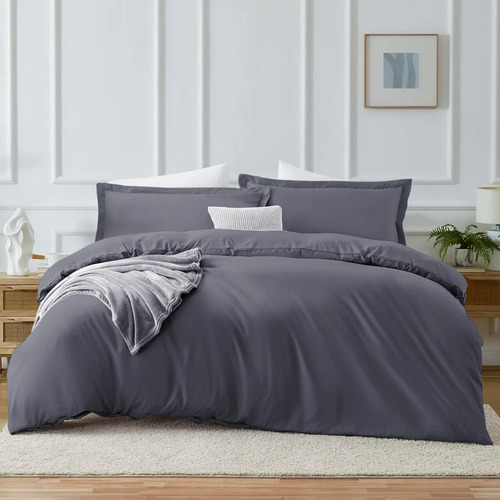 Moonlightfunda Nórdica Tamaño Queen Juego De Cama Gris - Sua