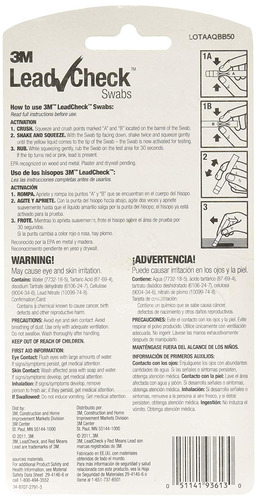 Hisopos De Control De Plomo 3m Leadcheck