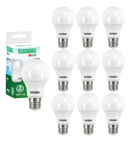 Lâmpada Led 15w Tkl 90 6500k Kit Com 10 Peças - Taschibra Cor da luz Branco-frio 110V/220V