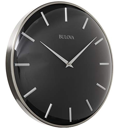 Bulova C4849 Reloj De Pared Metro, Acabado De Peltre Satinad