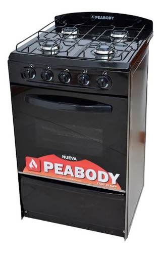 Cocina Peabody 53cm Negra Multigas