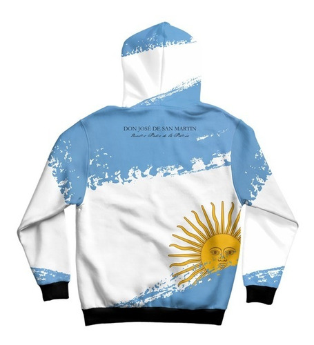 Imagen 2 de 2 de Buzo Hoodie Don José De San Martín, Mod 2 Argentina