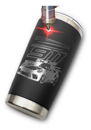 Termo Yite Negro 500 Ml Diseño Porsche 911 Gt3 Rs