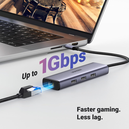 Hub Usb C Ugreen Revodok 6 En 1 Con Gigabit Ethernet 4k Hdmi