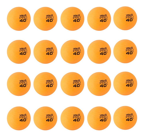 20 Bolinhas De Tenis De Mesa Vollo 40mm Treino Ping Pong