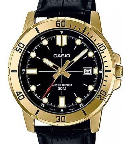 Relógio Casio Masculino Collection Couro Mtp-vd01gl-1evudf