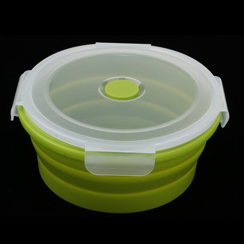 Cuenco Plegable Para Viajes De Camping Verde 400 Ml