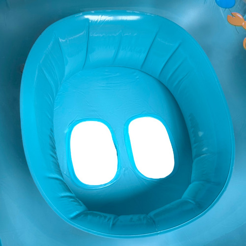 Boia Bote Bebê Fralda Infantil Inflável Proteção Cobertura Cor Azul