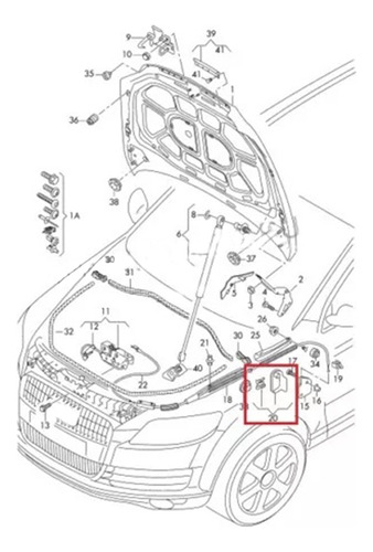 Cubierta De Palanca De Apertura Del Capó Del Capó Del Coche