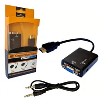 Comprar Adaptador Cabo Conversor Hdmi Para Saída Vga Com Áudio P2