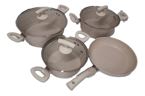Set De Baterías 7 Piezas Marmoleada Linea San Remo Doral