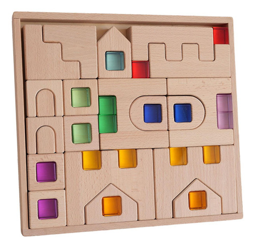 Bloques De Construcción De Madera, Juego De Bloques De