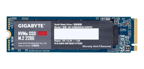 Imagen 1 de 4 de Disco sólido SSD interno Gigabyte GP-GSM2NE3512GNTD 512GB