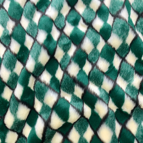 Tela Piel Estampada Arlequín 1,55 M De Ancho Verde Dibujo