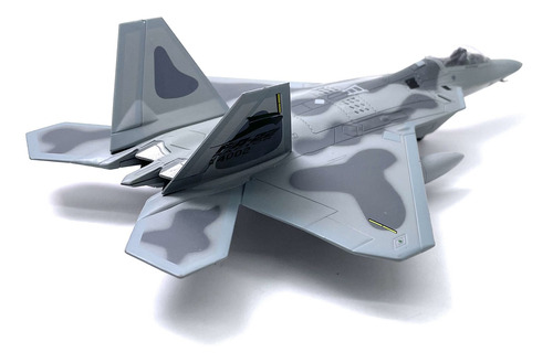Azul Perfeclan EE.UU F-22 avión Raptor Fundido Metal plástico Modelo avión & Sonido y música Colecciones Oficina Adultos Regalos 