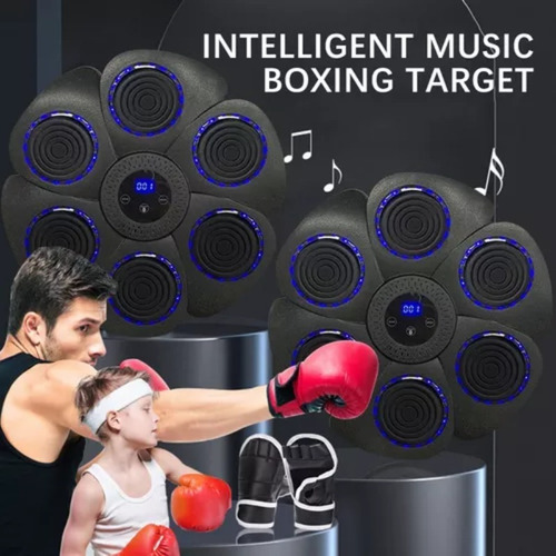 Máquina De Boxeo Musical Bluetooth Inteligente + Guantes