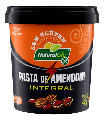 Pasta de Amendoim Integral Natural Life Pote 450g