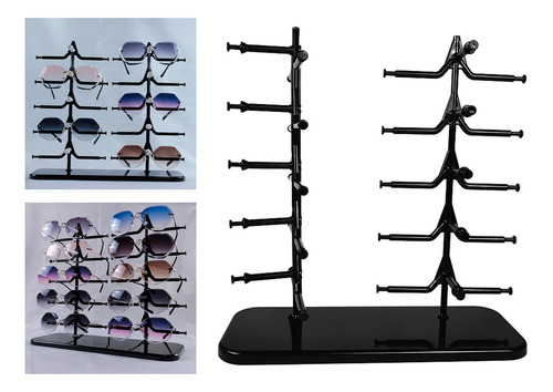 10 Pares De Óculos De Sol Para Óculos De Sol Rack De Preto