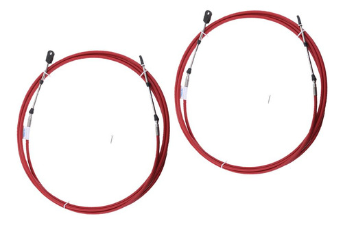 2 Pedazo Cable De Facíl Instalar De Fueraborda Rojo 175mm