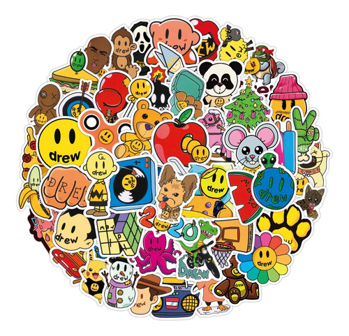 Drew Stickers Justin Bieber 104 Calcomanias De Pvc Vs Agua