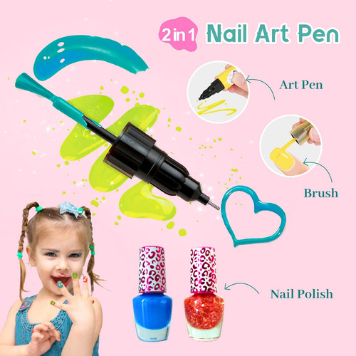 Jgo Esmaltes De Uñas Para Niñas Kit De Uñas Para Niños De 7