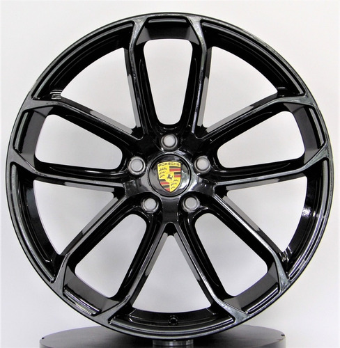 Rodas Raw C69 Porsche Cayenne Gts 22x10 5x130 (jogo) +bicos Cor Preto Brilhante