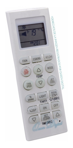 Control Remoto Aire Acondicionado Para LG Split Lennox Symco