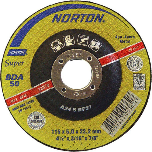 Disco De Desbaste Super 4.1/2x7/8 Bda50 Norton